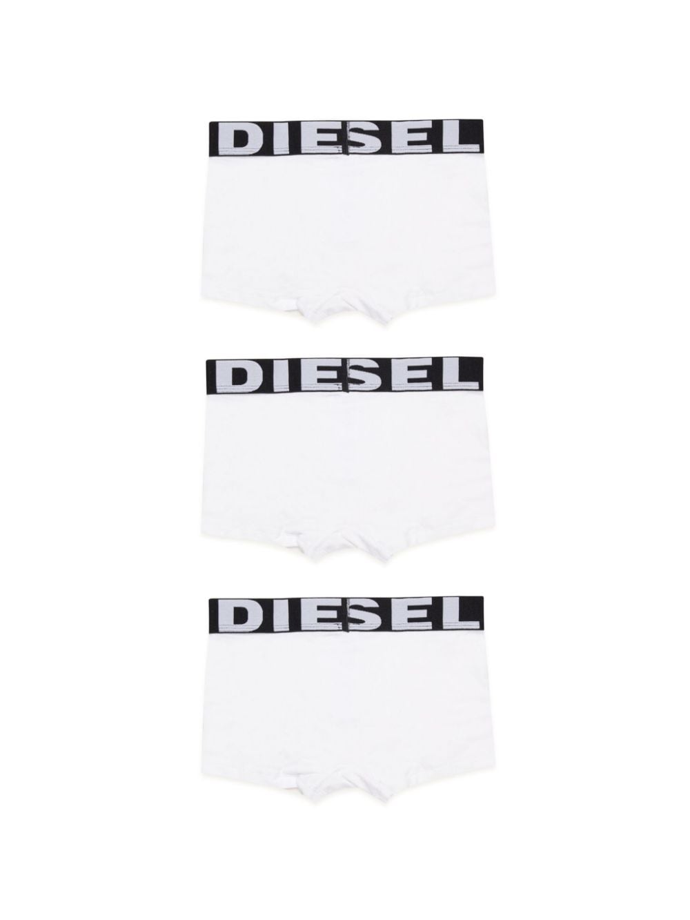 Diesel Kids Drie boxershorts met logoband Wit