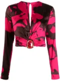 Silvia Tcherassi Edith abstract-pattern print top - Pink