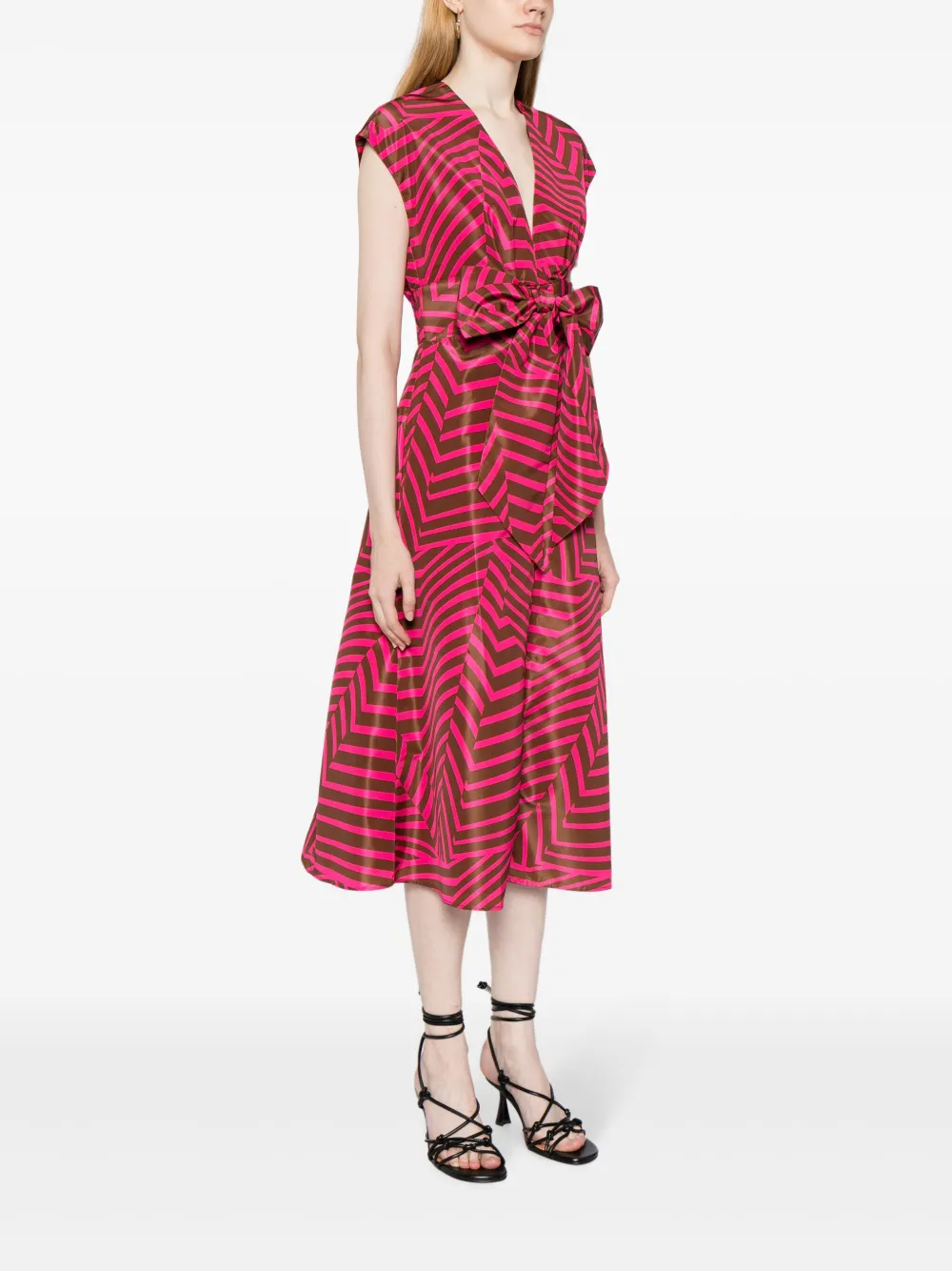 Silvia Tcherassi Gestreepte blousejurk Roze