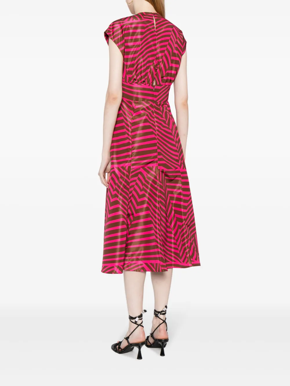 Silvia Tcherassi Gestreepte blousejurk Roze