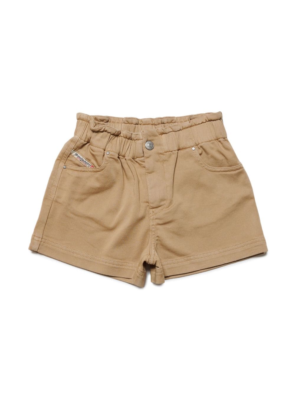 Diesel Kids logo-patch cotton shorts - Neutrals