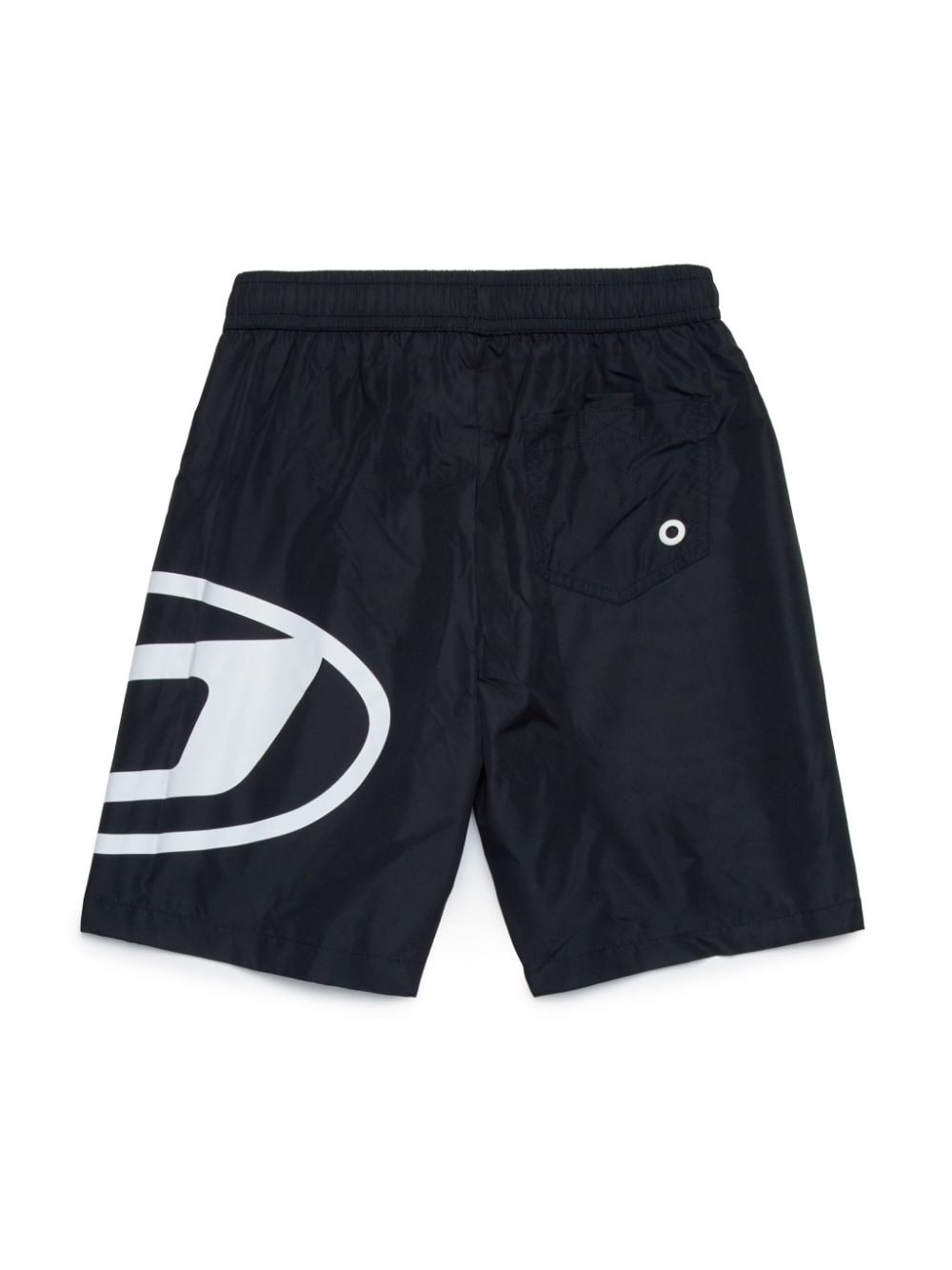 Diesel Kids Oval-D logo-print swim shorts - Zwart