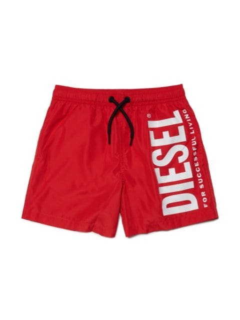 Diesel Kids logo-print swim shorts
