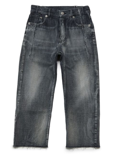 MM6 Maison Margiela Kids jeans rectos con dobladillo sin rematar