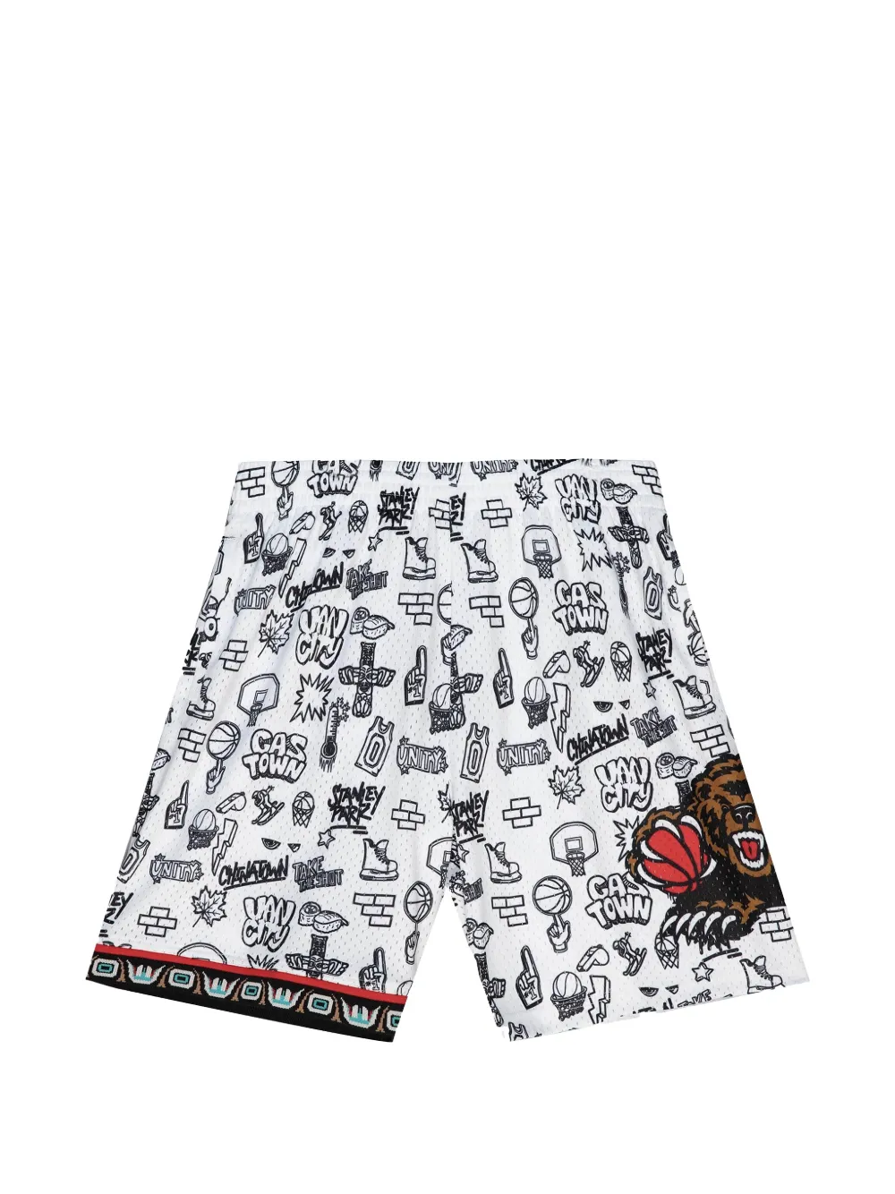 Mitchell & Ness Shorts da basket Doodle Swingman "NBA Vancouver Grizzlies 1998" - Bianco