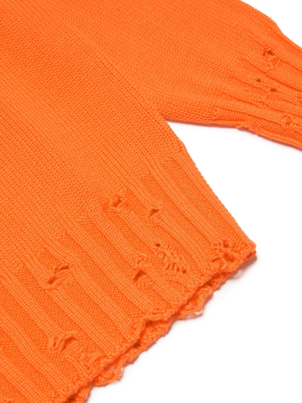 Shop Marni Logo-embroidered Cotton Jumper In Orange