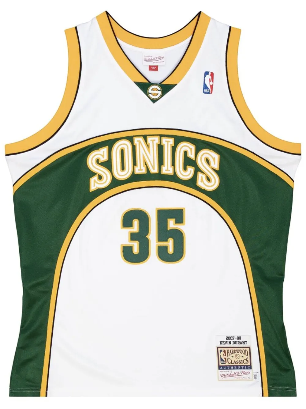 Mitchell & Ness "NBA Seattle Supersonics 07 Kevin Durant" Authentic jersey vest top | White | Image 1