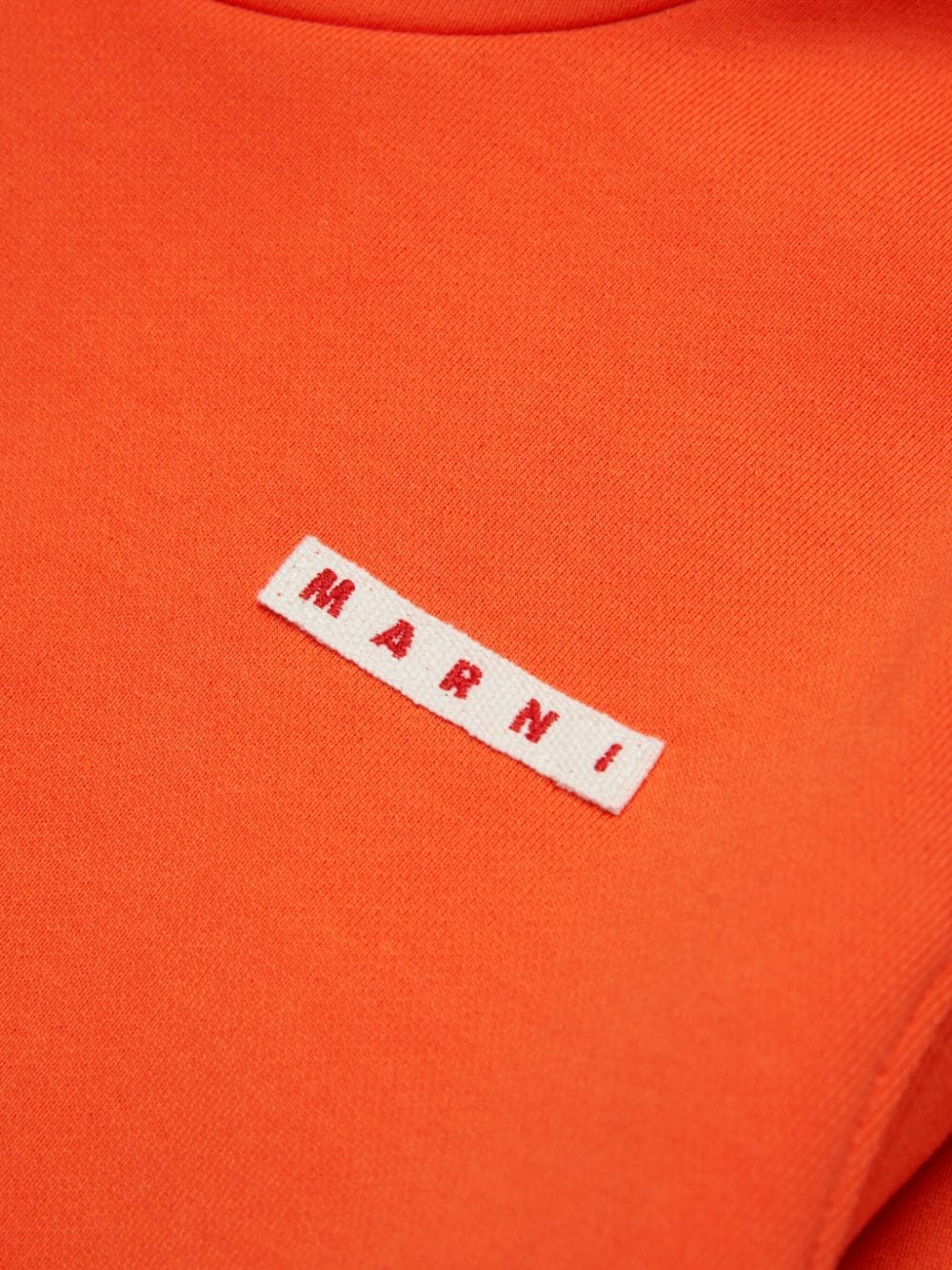 Shop Marni Logo-appliqué Layered Sweatshirt In Orange