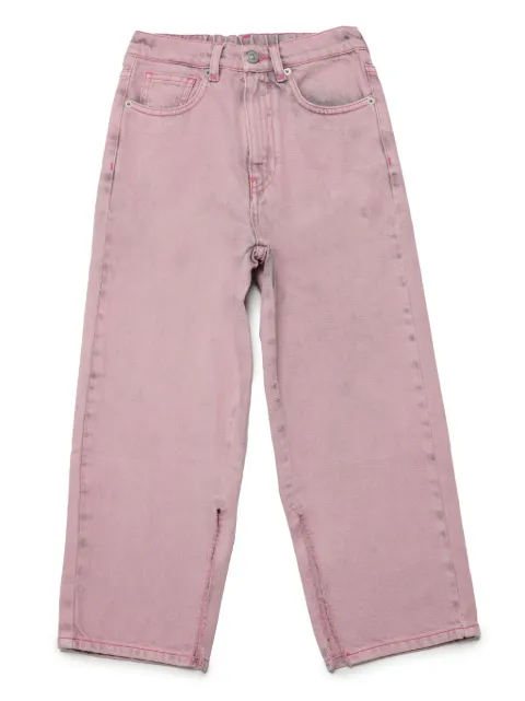 MM6 Maison Margiela Kids acid-wash wide-leg jeans