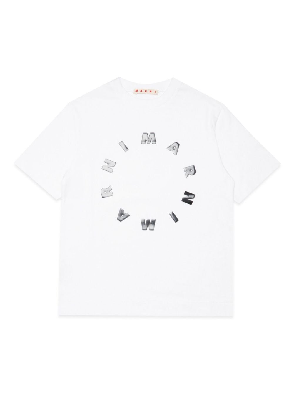 Marni Kids Katoenen T-shirt met logoprint Wit