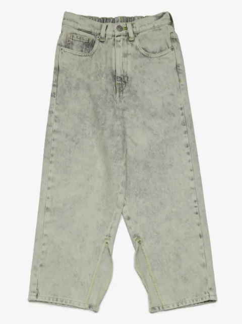 MM6 Maison Margiela Kids acid-wash wide-leg jeans