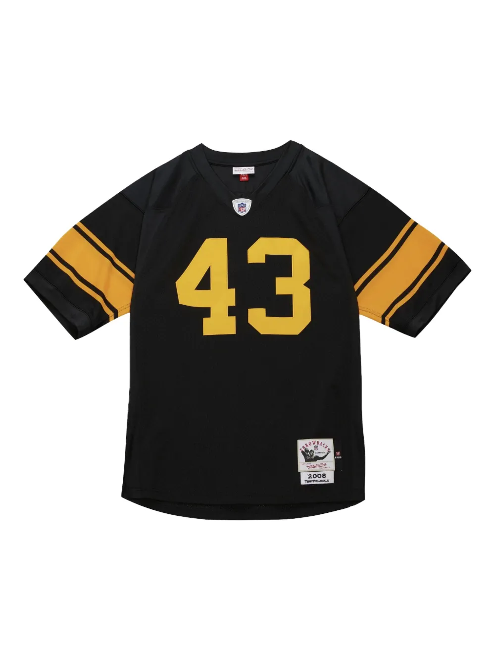 Mitchell & Ness Troy Polamalu NFL Pittsburgh Steelers 2008 T-shirt | Black | Image 1