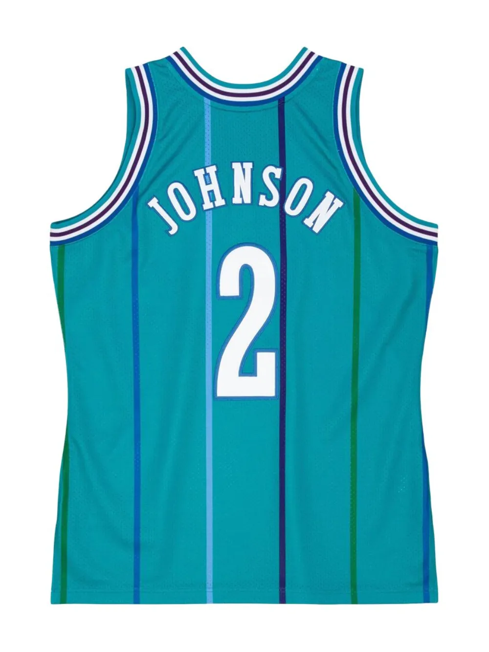 Mitchell & Ness "NBA Charlotte Hornets 92 Larry Johnson" authentieke road jersey Blauw