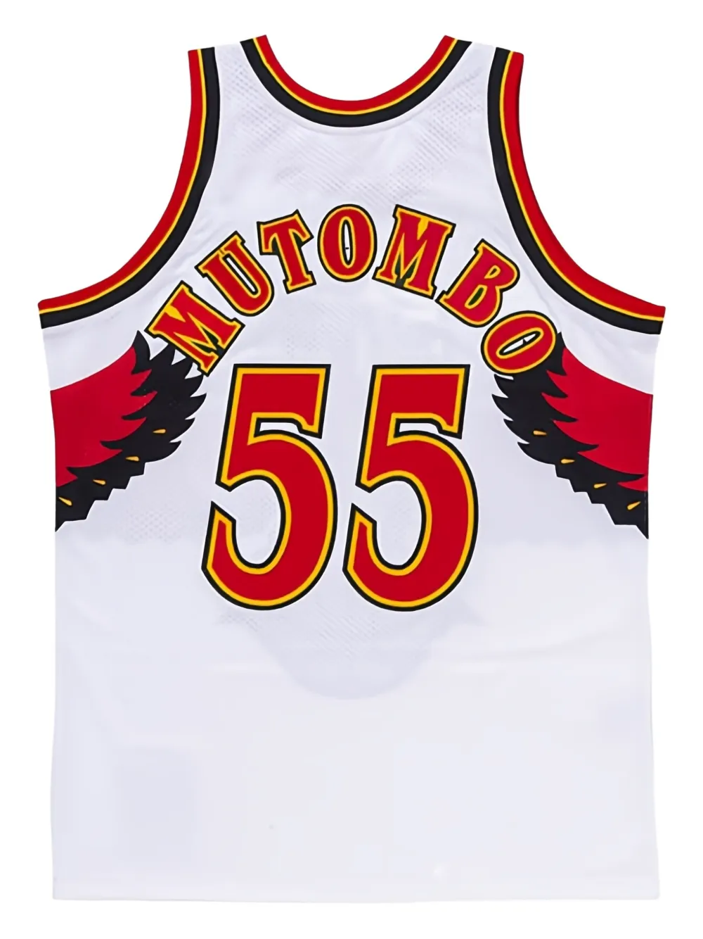 Mitchell & Ness NBA Atlanta Hawks 96 Dikembe Mutombo Authentieke jersey top - Wit
