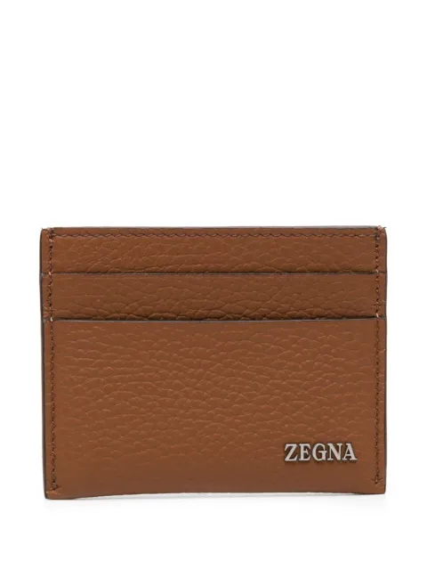 Zegna Kartenetui mit Logo-Schild