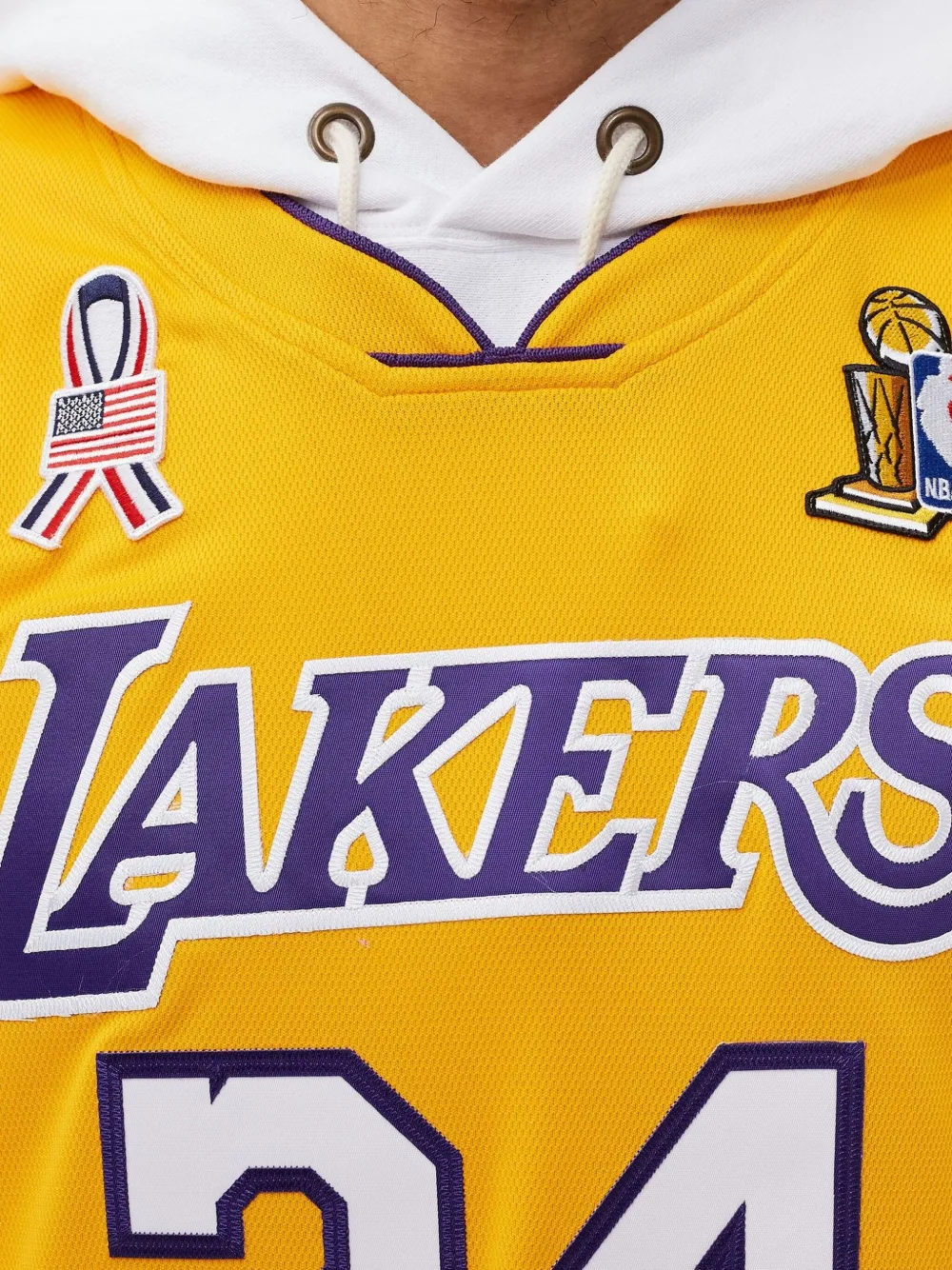Mitchell & Ness x La Lakers spencer met logoprint Geel