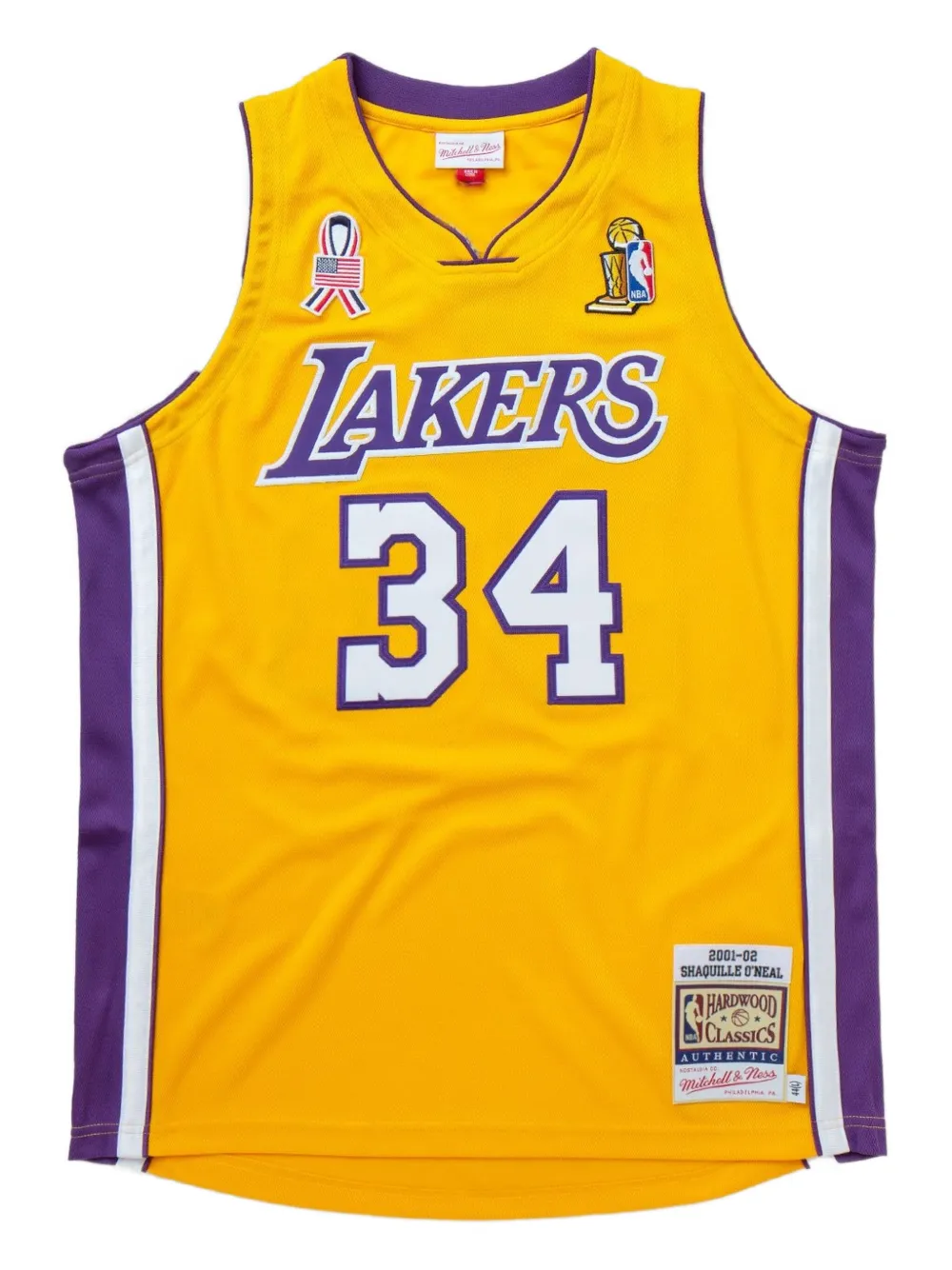 Mitchell & Ness x La Lakers spencer met logoprint Geel