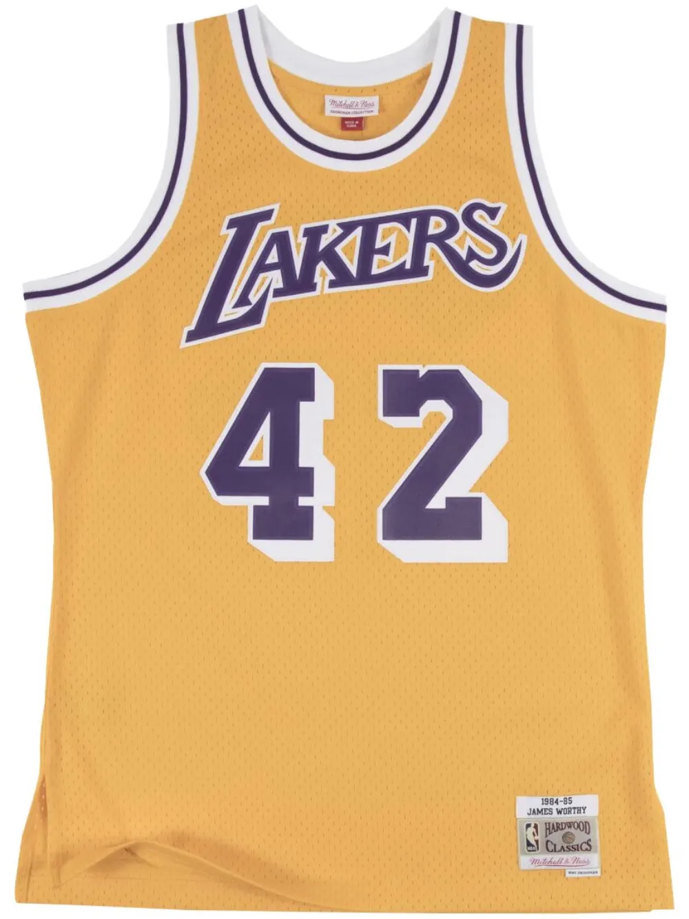 Mitchell & Ness "NBA LA Lakers 84-85 James Worthy" Swingman トップ - イエロー Mitchell & Ness "NBA LA Lakers 84-85 James Worthy" Swingman トップ - イエロー