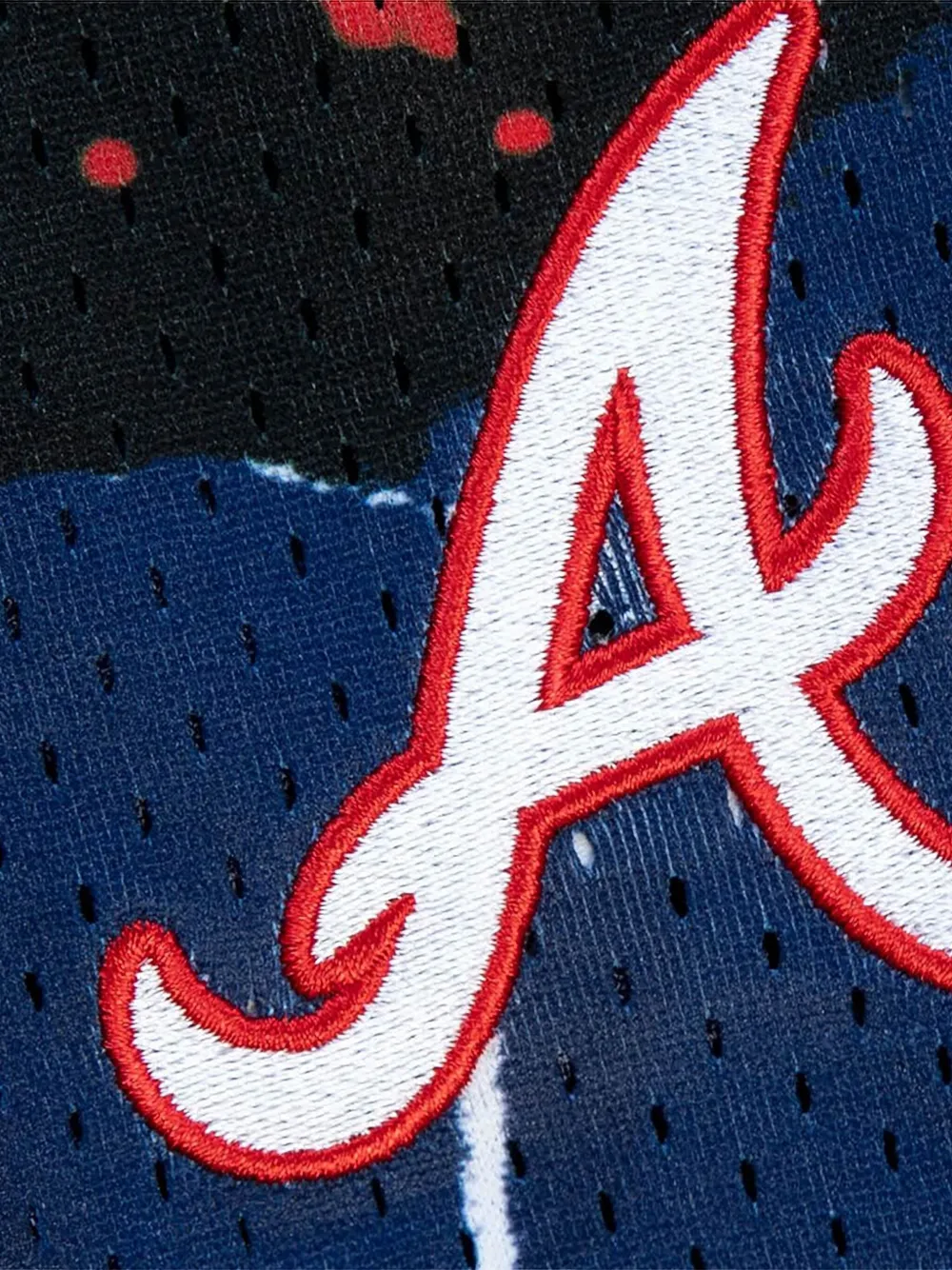 Mitchell & Ness shorts Atlanta Braves Hyper en colaboración con MLB | Shorts para correr | Image 2