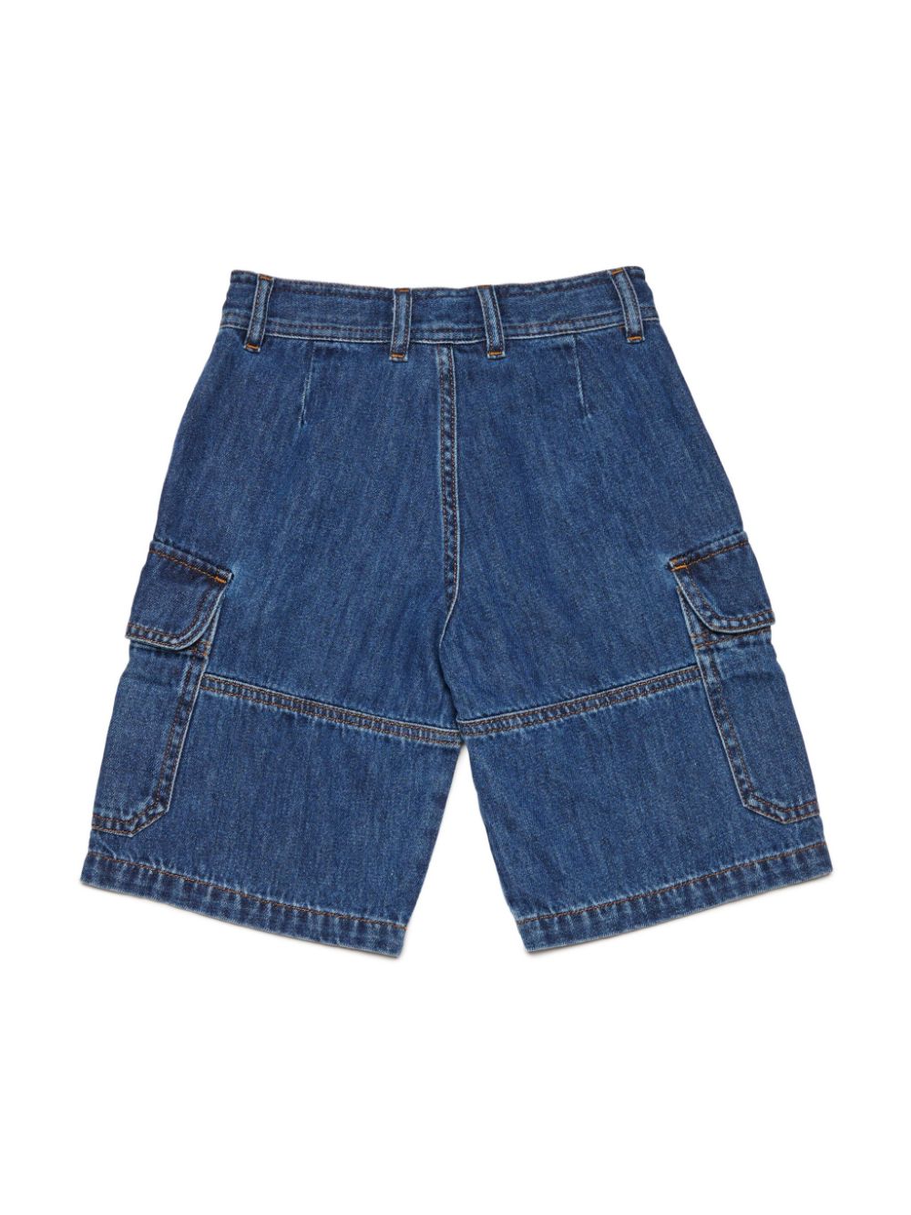 Shop Marni Patchwork Denim Shorts In Blue