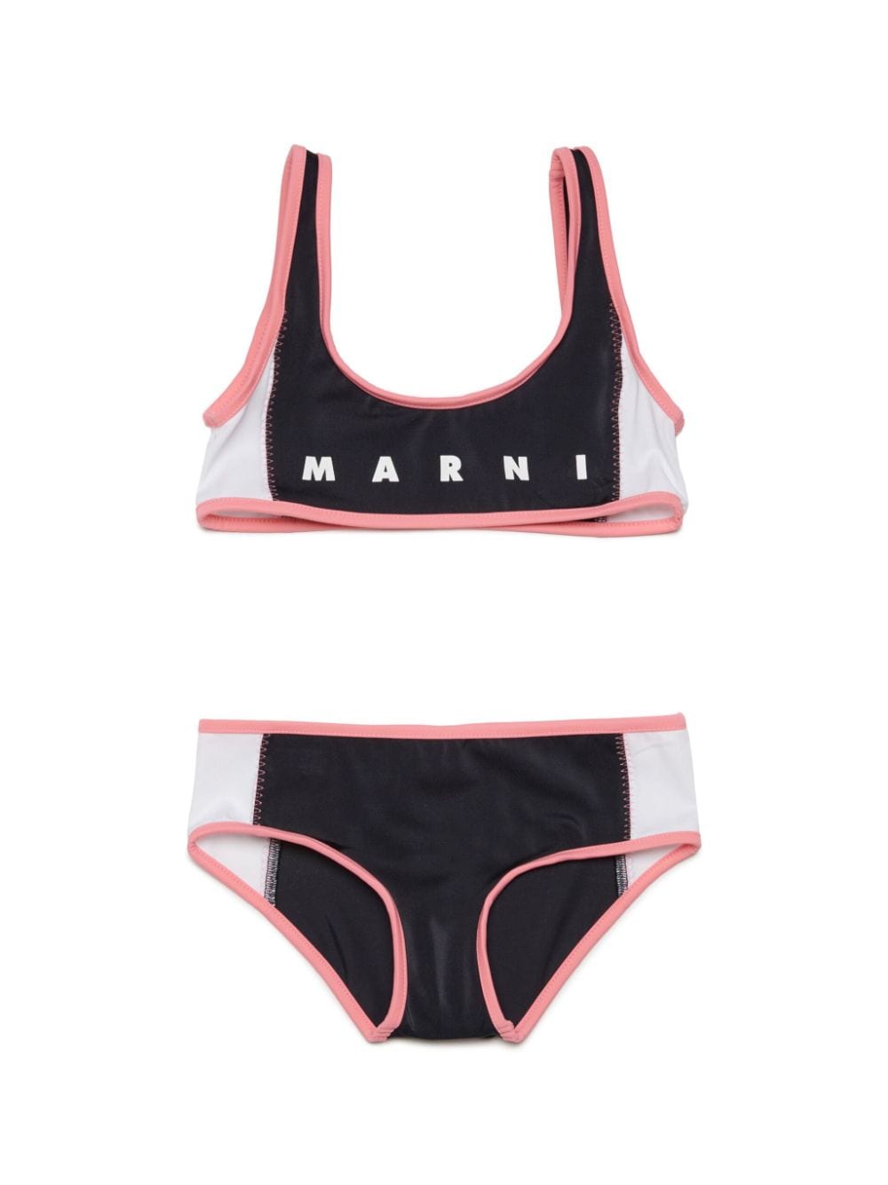 Marni Kids Set bikini con stampa - Nero