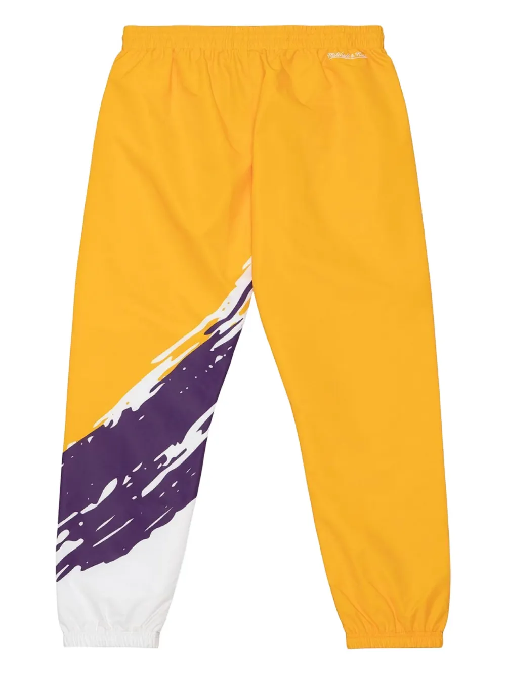 Mitchell & Ness NBA LA Lakers Trainingsbroek met verfstreek print - Geel