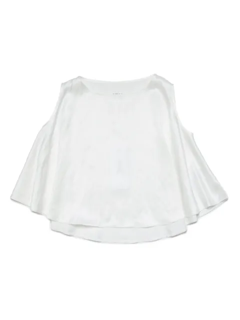 MM6 Maison Margiela Kids Ärmelloses Hemd mit Logo-Stickerei