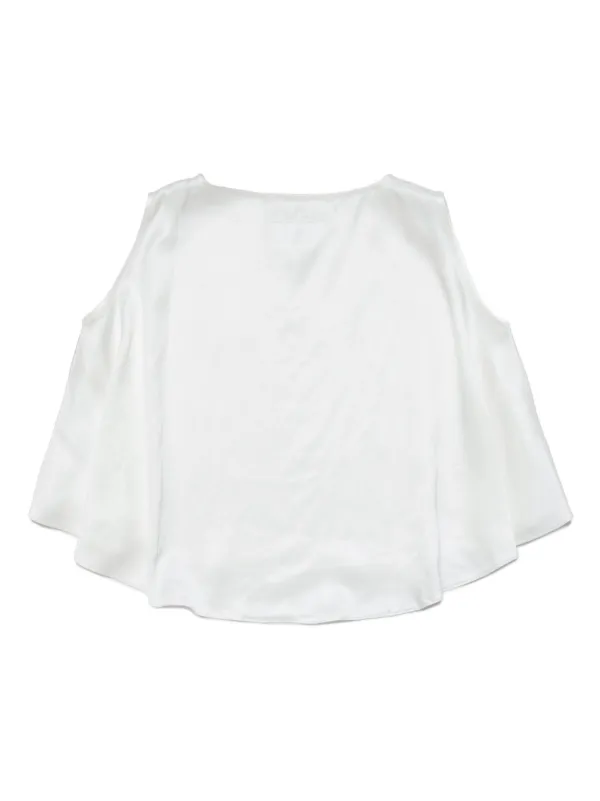 MM6 Maison Margiela Kids ロゴ ノースリーブシャツ | ホワイト 