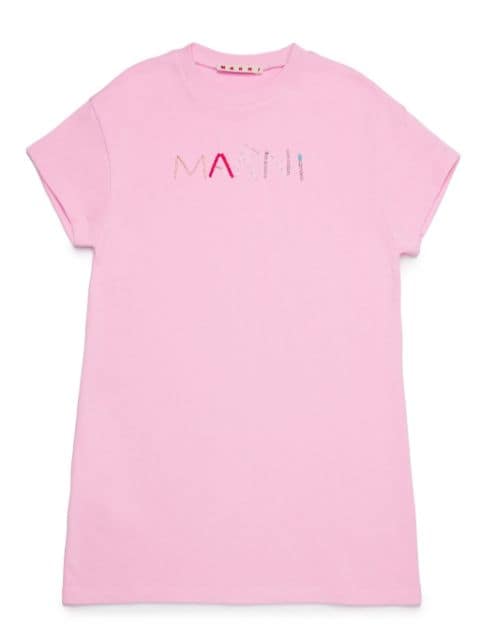 Marni Kids logo-appliqué short-sleeve dress