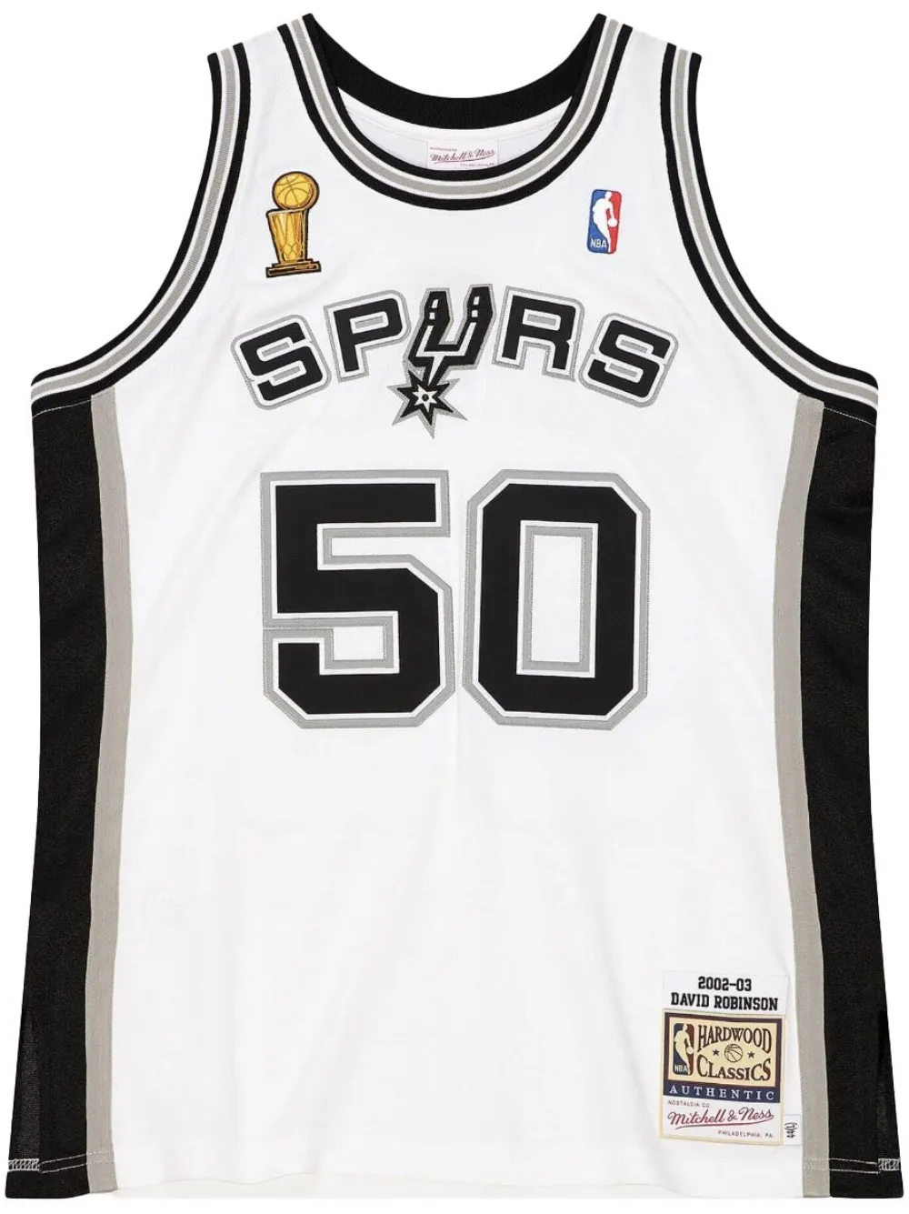 Mitchell & Ness "NBA San Antonio Spurs 2002 David Robinson" home finals jersey | White | Image 1
