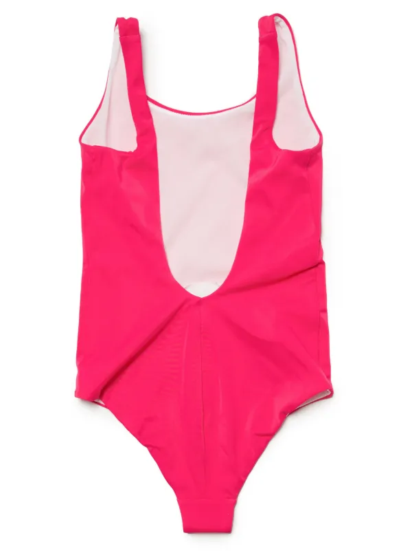 MM6 Maison Margiela Kids numbers-motif U-back Swimsuit