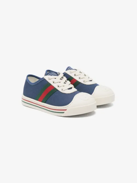 Gucci Kids Web-trim canvas sneakers
