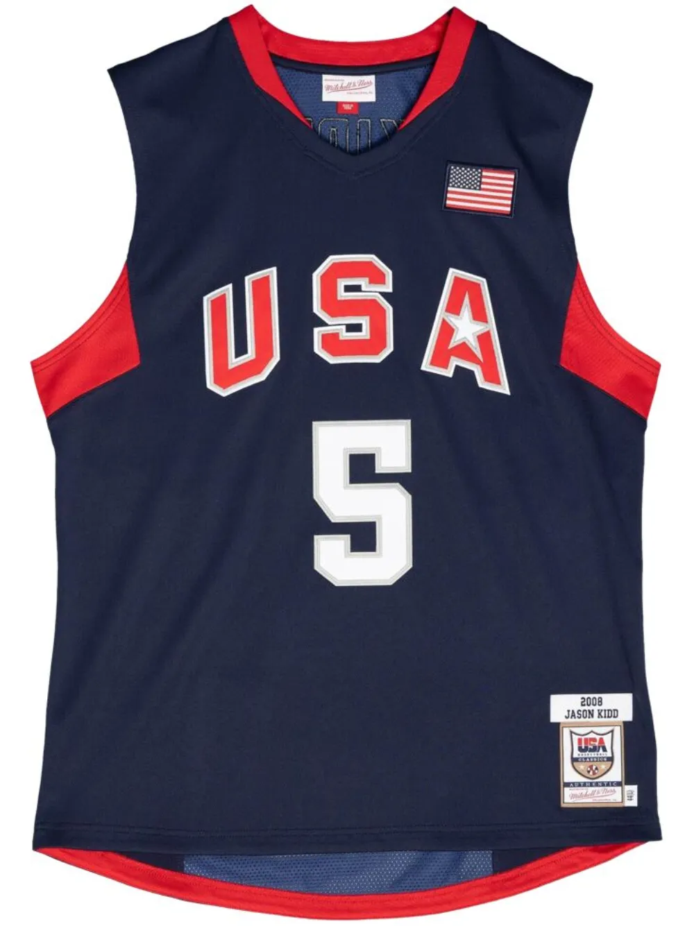 Mitchell & Ness suéter de baloncesto NBA USA 2008 Jason Kidd | azul | Image 1