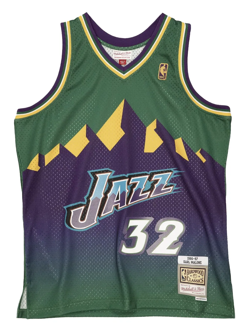 Mitchell & Ness x NBA Utah Jazz 1996 Karl Malone Reload Swingman tank top | Green | Image 1