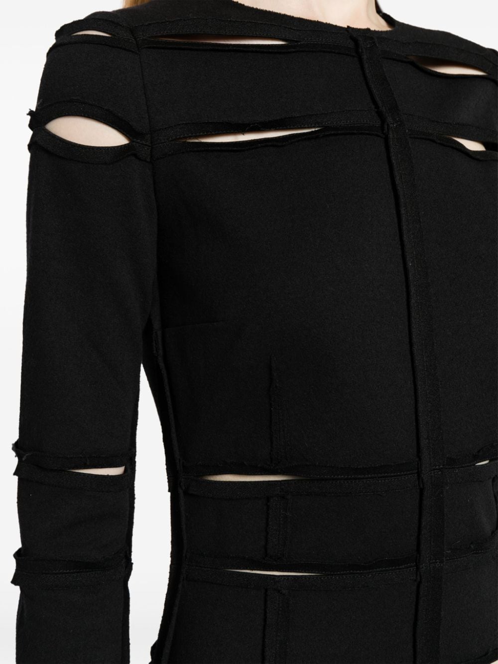 Shop Eckhaus Latta Raw Cut-out Maxi Dress In Black