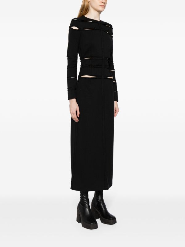 Eckhaus Latta Raw cut-out Maxi Dress - Farfetch