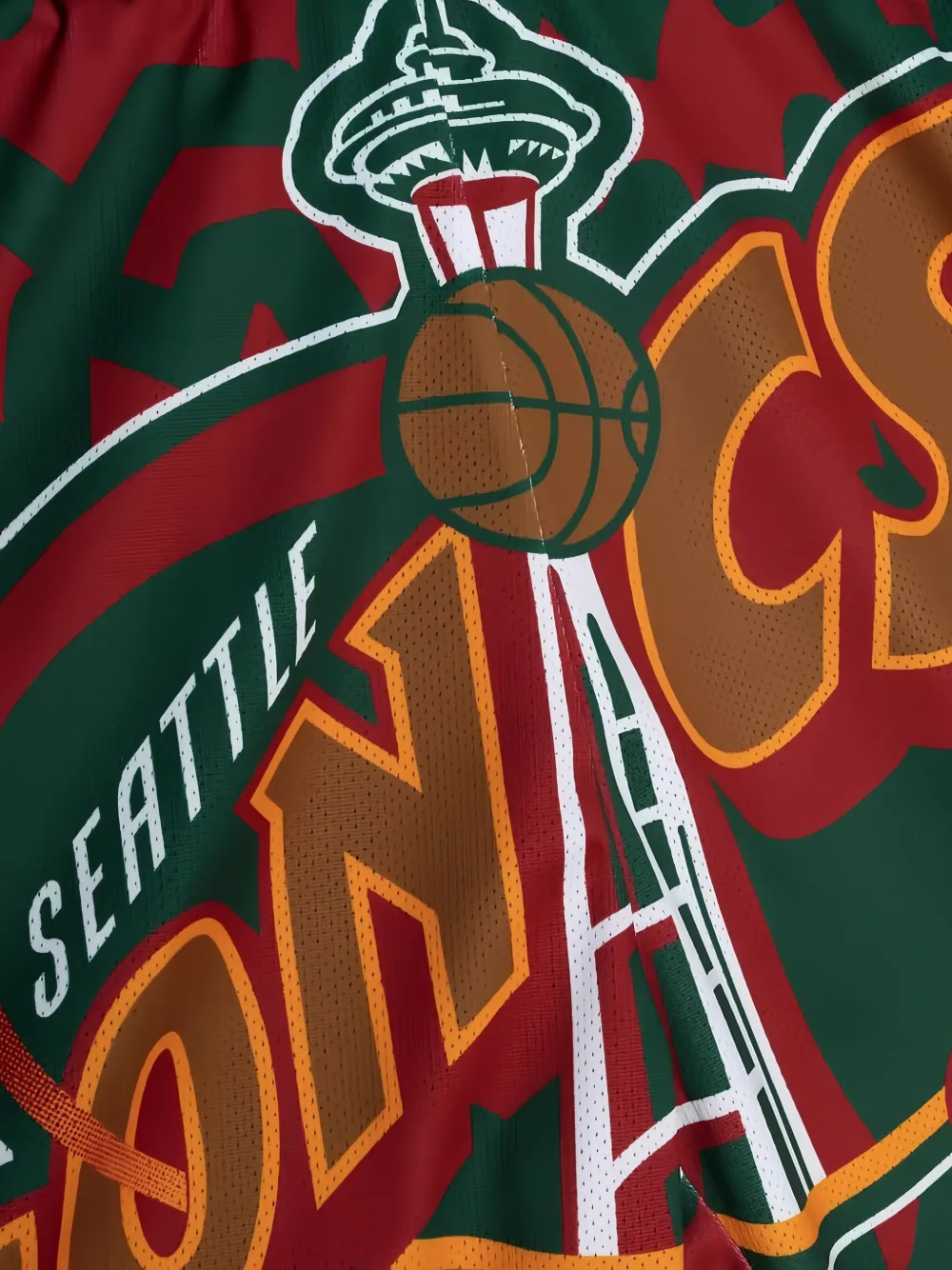 Mitchell & Ness Jumbotron 2.0 Sublimated Shorts "NBA Seattle Supersonics" shorts Groen