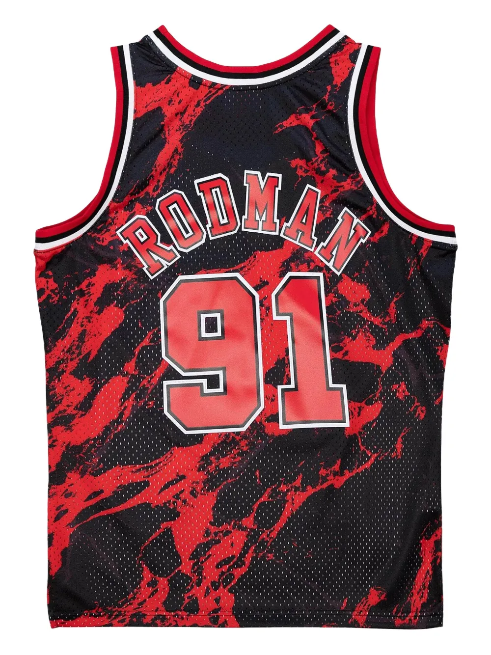 Mitchell & Ness x NBA Chicago Bulls 1997 Dennis Rodman Team Marble Swingman tank top - Zwart