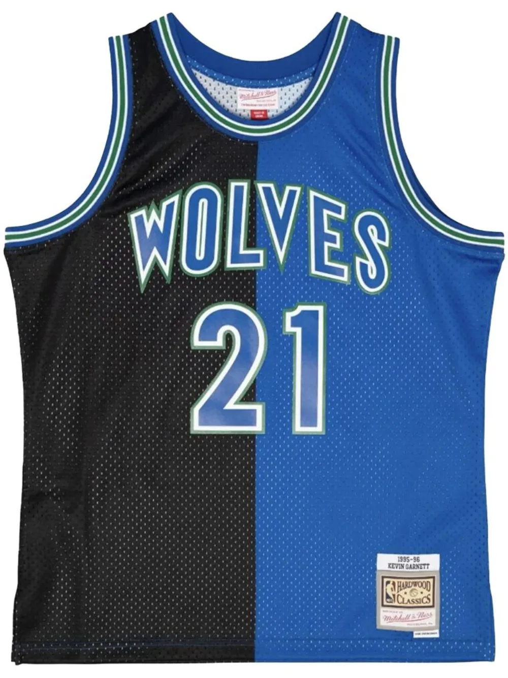 Mitchell & Ness  playera NBA Timberwolves 1995 Kevin Garnett Split Swingman | azul | Image 1