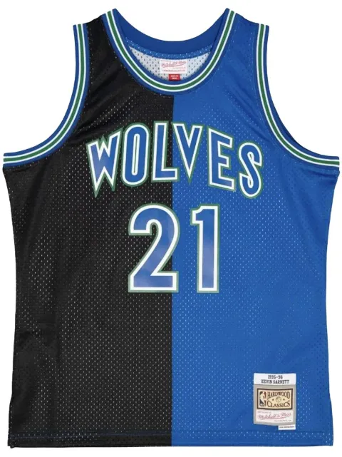 Mitchell & Ness  "NBA Timberwolves 1995 Kevin Garnett" Split Swingman basketball jersey