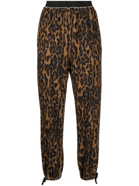 Undercover pantalones con motivo de leopardo en intarsia