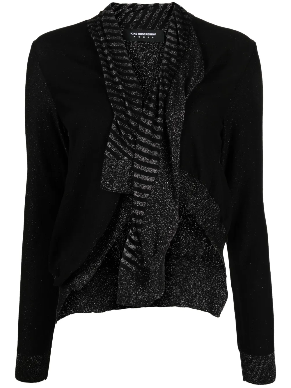 Kiko Kostadinov Arova Lurex Cardigan In Black