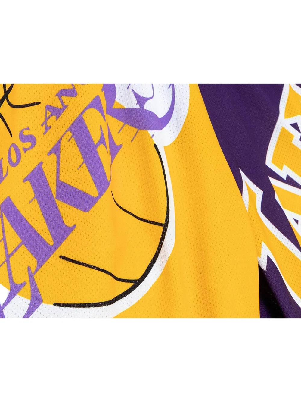 Mitchell & Ness X Nba La Lakers Big Face 5.0 Shorts In Yellow
