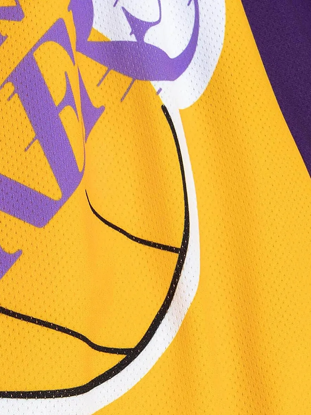 Mitchell & Ness shorts LA Lakers Big Face 5.0 en colaboración con NBA | Shorts para correr | Image 2