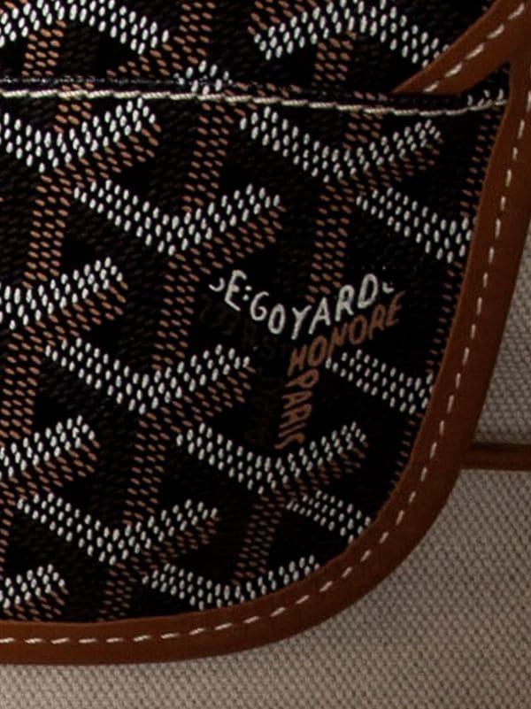 GOYARD Saint-Louis Tote Bag Shoulder Canvas Leather Black Brown Beige Pouch  Used