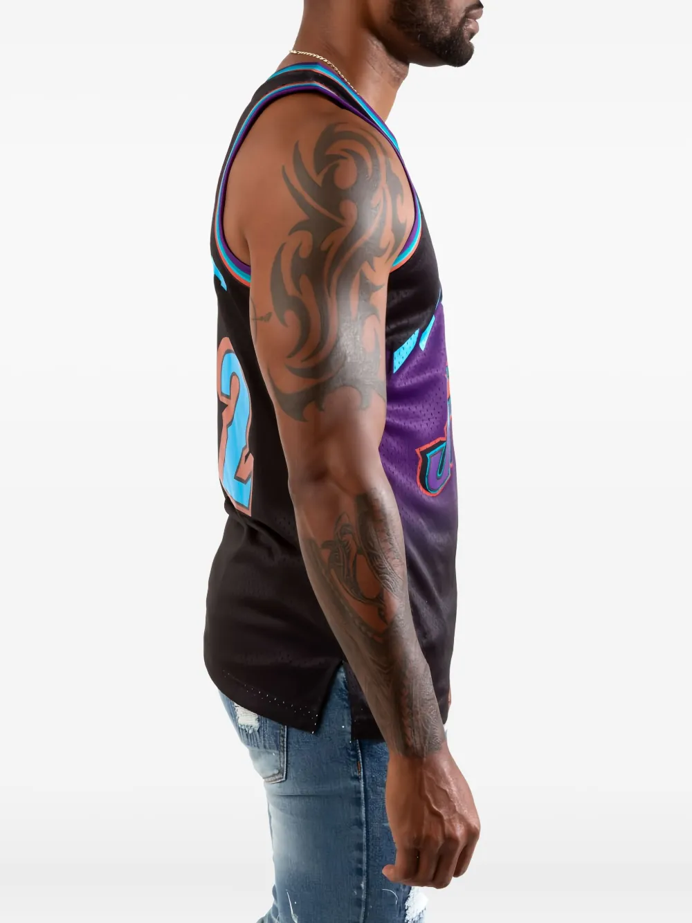 Mitchell & Ness Reload Swingman NBA Utah Jazz 1996 Karl Malone t-shirt - Zwart