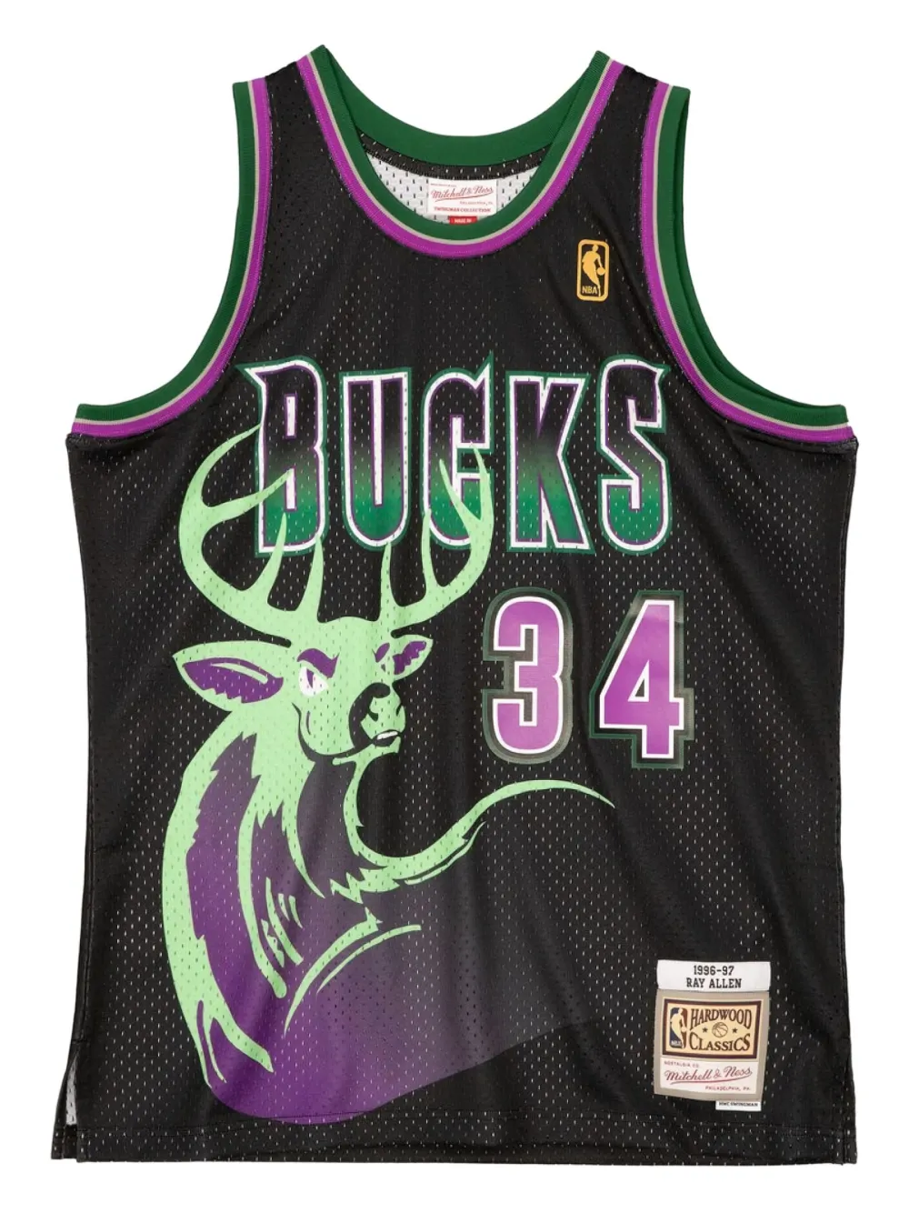 Mitchell & Ness NBA Milwaukee Bucks 1996 Ray Allen jersey | Black | Image 1