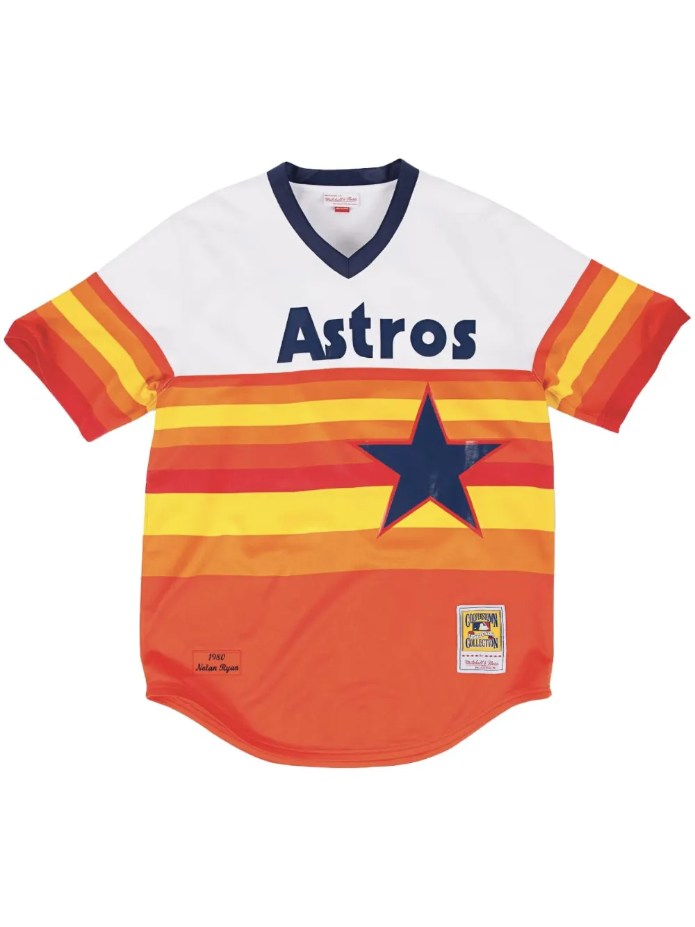 Mitchell & Ness "MLB Houston Astros 80 Nolan Ryan" home jersey | Orange | Image 1