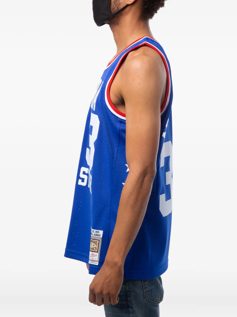 Mitchell & Ness NBA All Star 85 Kareem Abdul-Jabbar Swingman jersey top - Blauw