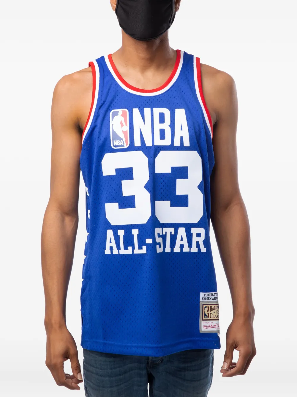 Mitchell & Ness "NBA All Star 85 Kareem Abdul-Jabbar" Swingman jersey top | Blue | Image 1